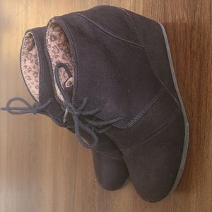 City Classified Womens Rex Wedges Booties Black